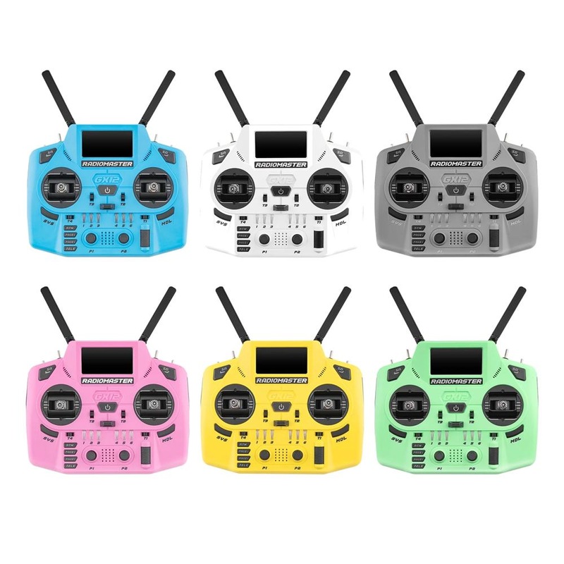 RadioMaster GX12 Crush M2 ELRS 2.4GHz/900MHz OLED Display GX01 1000Hz Gimbals Radio Controller - Choose Color Iceberg Blue