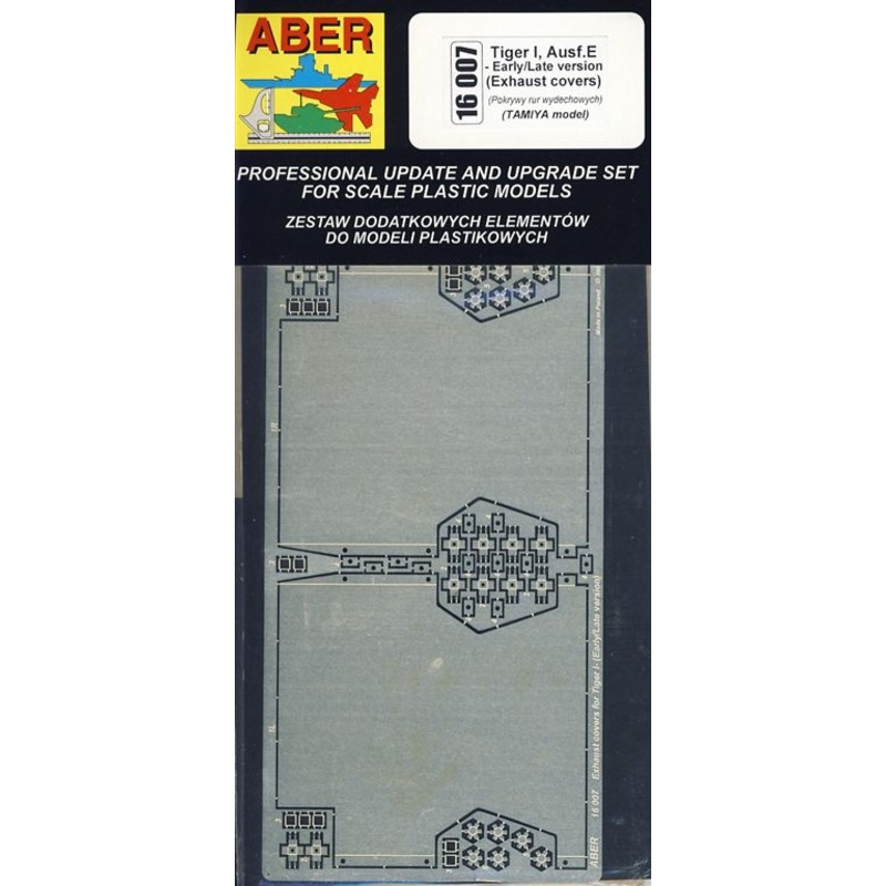 ABER 16007 1/16 Exhaust Covers for Tiger I, Ausf.E (Early/Late version)