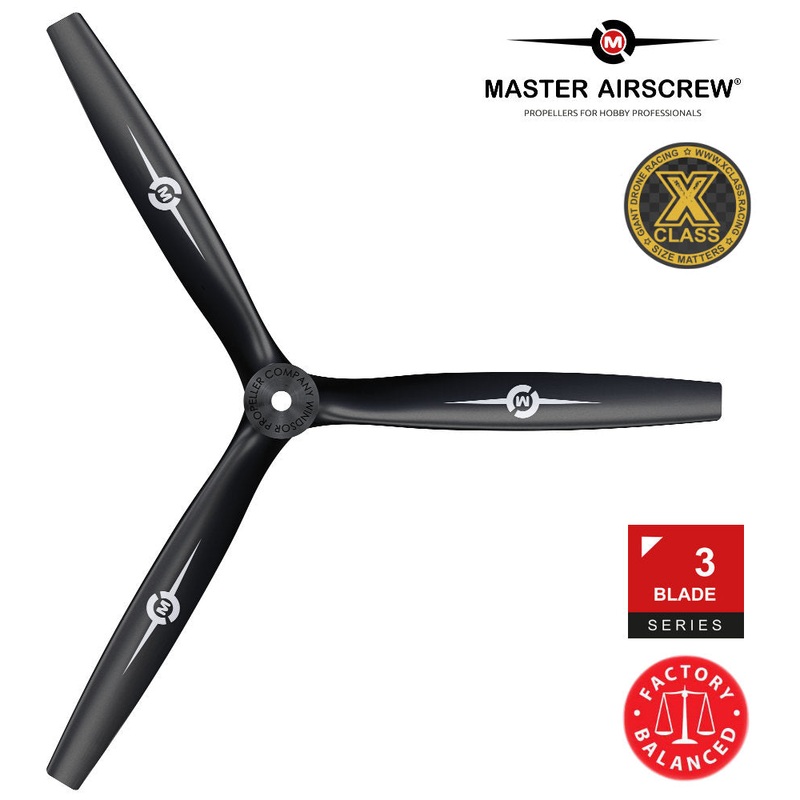 3-Blade - 13x12 Propeller Rev./Pusher Black