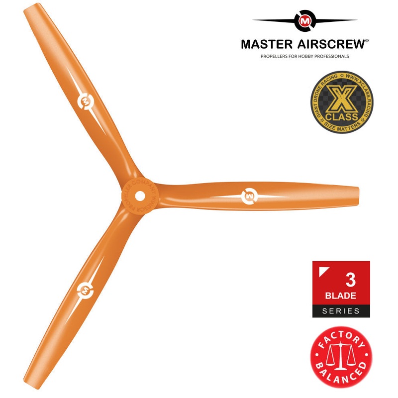 3-Blade - 13x12 Propeller Rev./Pusher Orange