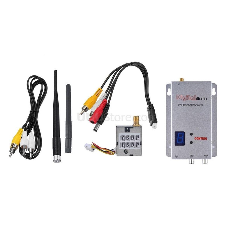 1.2G 200mW Transmitter - Wireless 8CH Audio Video FPV Transmitter With 12CH FPV Receiver Combo For RC FPV Racing Drone Models Single Transmitter1