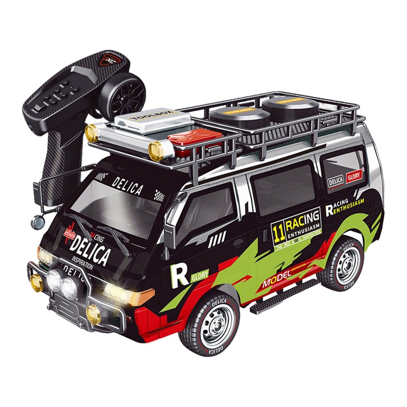 JXC5813B 1/24 Scale 2.4G 4WD Full-Proportional Synchronous RC Car Model Black