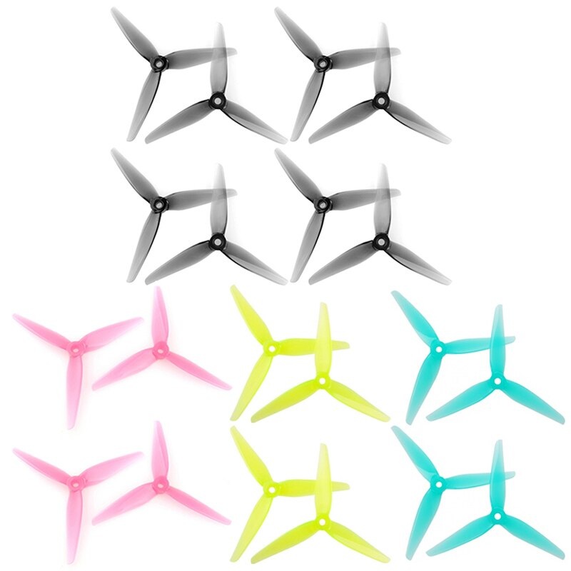 4/10Pairs HQProp R35 Racing35 Propeller - CW/CCW 5.1inch 3-blade PC Props For RC FPV Freestyle Racing Drone Quadcopter Parts 4PAIRS GRAY