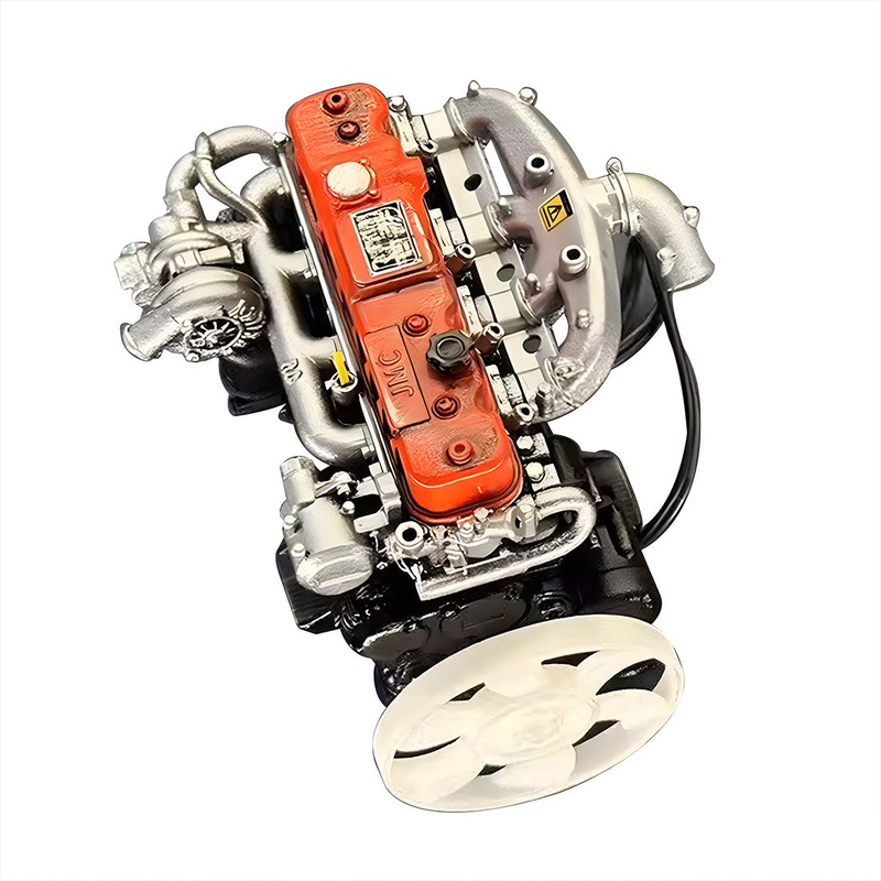 1/10 Scale Resin Inline Four-Cylinder Functional Vintage Diesel Engine Model for RC Crawlers Orange