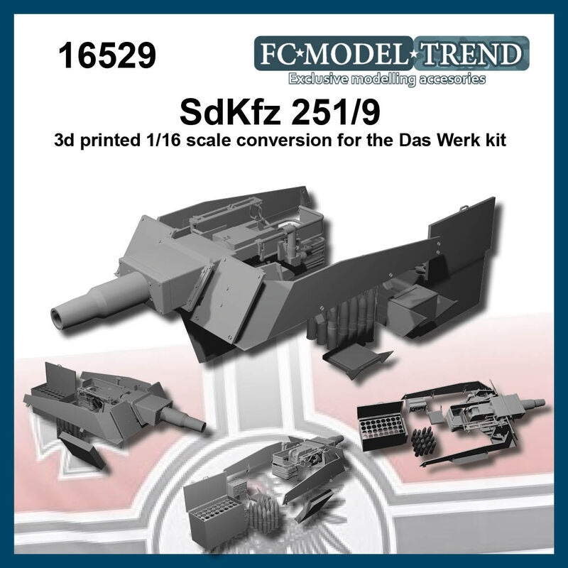 FC Model Trend 16529 1/16 SdKfz 251/9 Stummel (Das Werk Conversion Kit)
