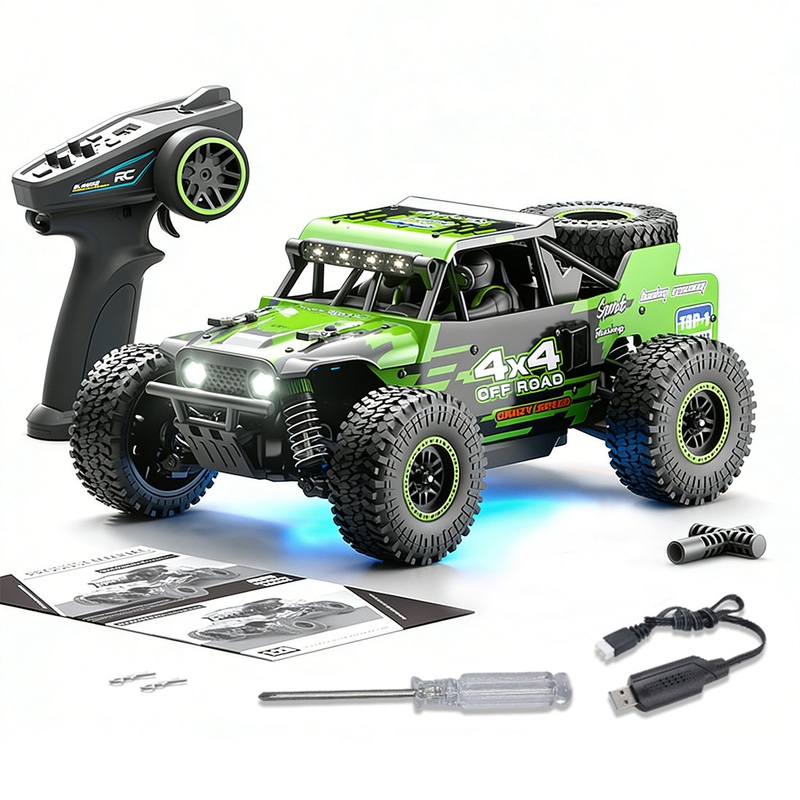 SG202-PRO 1/20 Scale Full-Proportional RC Crawler - Remote Control Off-Road Truck for Beginners Green