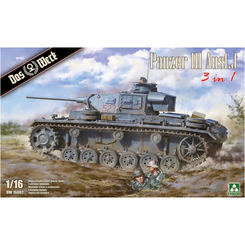 Das Werk 16002 1/16 Panzer III Ausf. J (3 in 1)