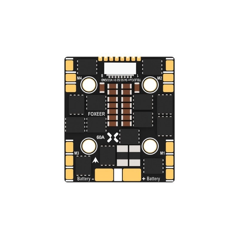 Foxeer Slim Mini Reaper F4 AM32 128K 32Bit 60A 3-8S 4in1 ESC - 20x20mm