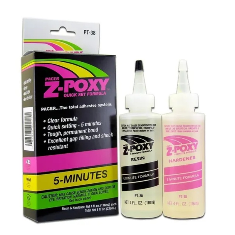 ZAP PT38 EPOXY ADHESIVE Z-POXY 5 Minute 8OZ