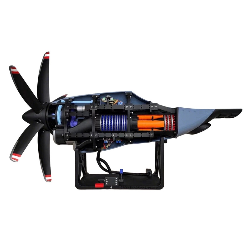 Large Turboprop Engine Model -3D Printing Aircraft (Finished Model)