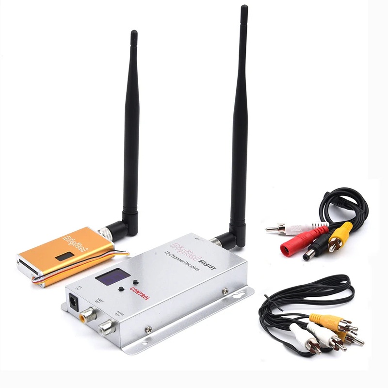 1.2G 5W VTX - Miniature FPV Video Sender 1200Mhz 5000mW Audio Video Wireless Transmitter and Receiver LOS Long Distance