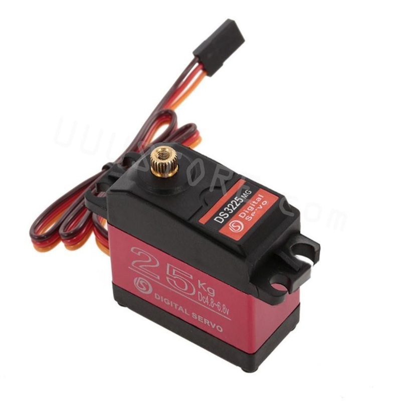 DSServo DS3225MG - 6.8V 25KG 0.13sec/60 Digital Servo Motor Digital Steering Gear Torque Servo Motor 180 Degree Alloy Gear For RC Spare Parts