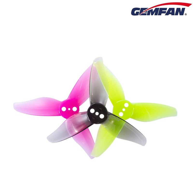 Gemfan Flash Durable Tri Blade 2023 2" 1.5mm Shaft Propellers (4CW + 4CCW) Clear Grey