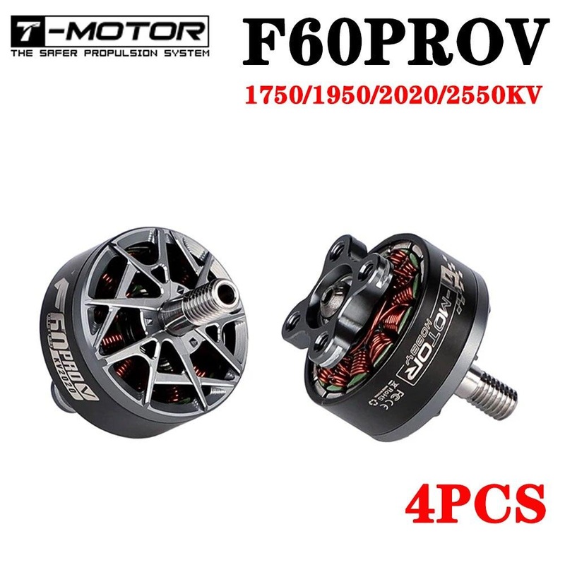 4PCS T-Motor F60 Pro V 1750KV 1950KV 2020KV KV2550 6S Brushless Motor for RC FPV Racing Drone Quadcopter Multirotor Accs 4PCS 1750KV