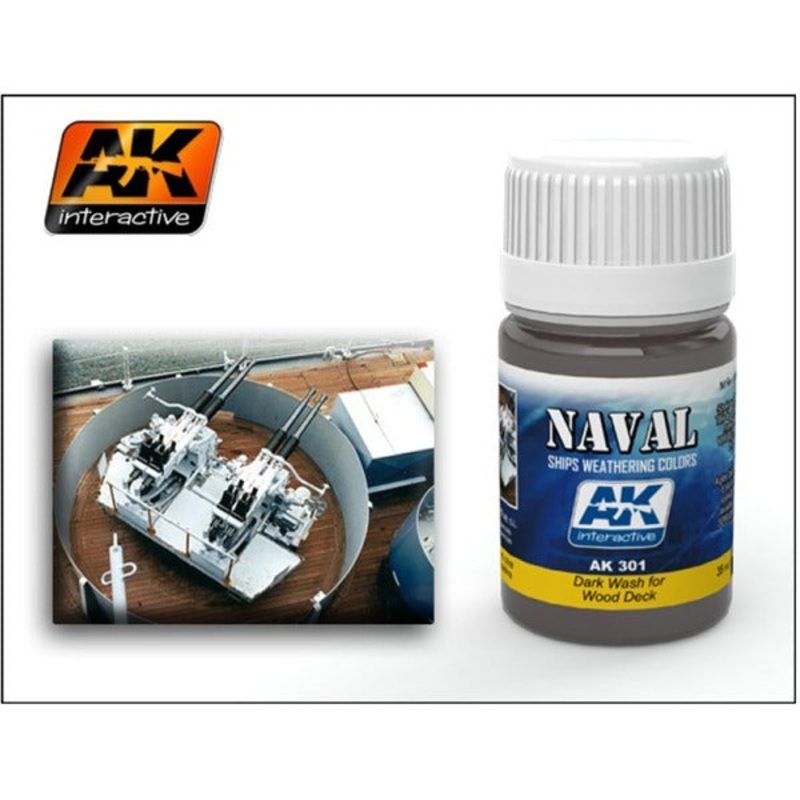 AK Interactive 301 Dark Wash For Wood Decks