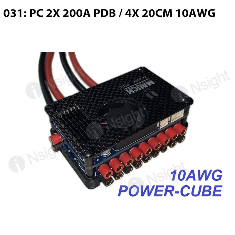 031: PC 2x 200A PDB / 4x 20cm 10AWG