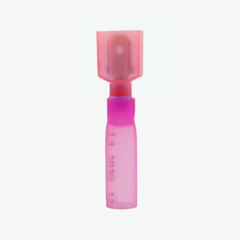 HMDFNY1.25-250 Brass Female Insulated Spade Joint Cable Wire Connector 0.5-1.5 sqmm (22-16 AWG) - Pink