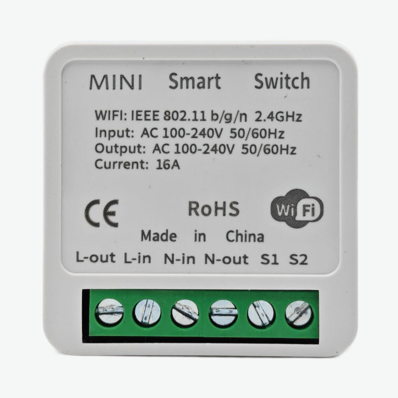 Mini Smart WiFi Timer Switch 16A - Alexa & Google Home Compatible
