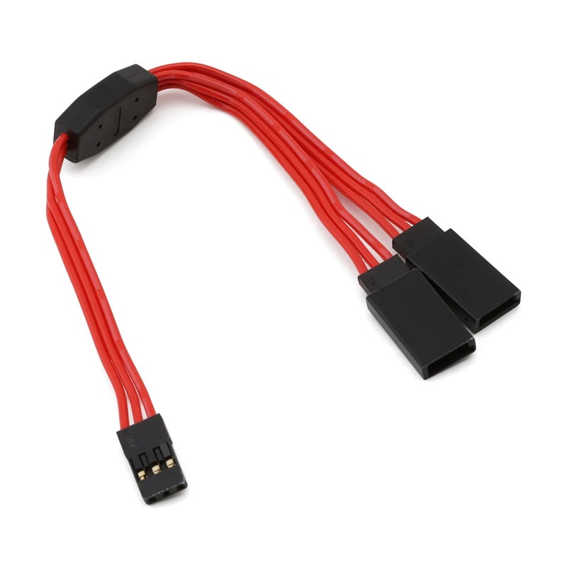 Yeah Racing YEA-WPT-0154RD 60-Core Y-Harness High Current Servo Extension Lead (Red) (JR/Futaba Plug) (150mm)