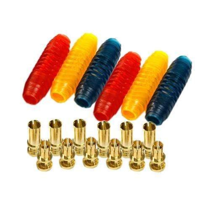 RCPROPLUS Supra X 4mm High-Current Motor Connector - 2 Sets (12-14AWG)