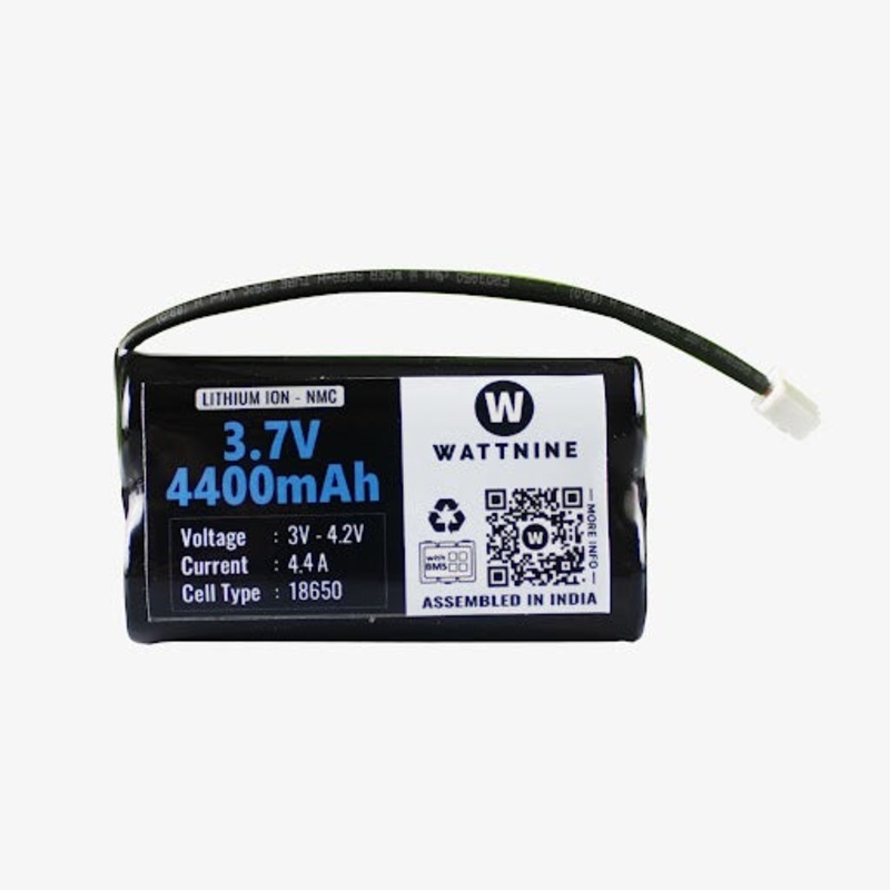 WATTNINE 3.7V 4400mAh Lithium Battery Pack with 3 year warranty