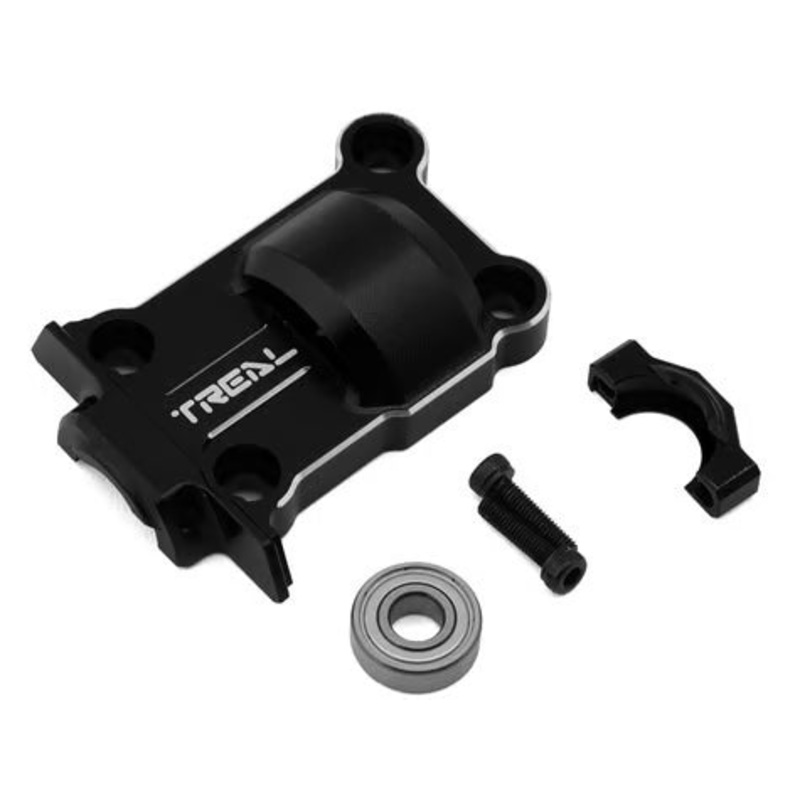 Treal Hobby 7075 Billet Machined Rear Lower Gear Cover for Traxxas X-Maxx/XRT Black