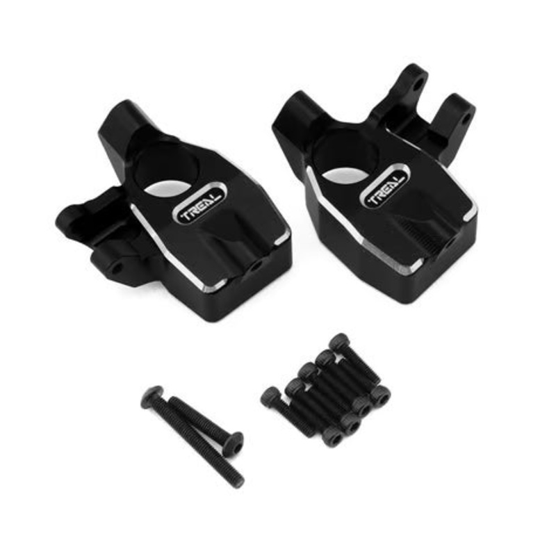 Treal Hobby Axial Capra CNC Aluminum Steering Knuckles Black