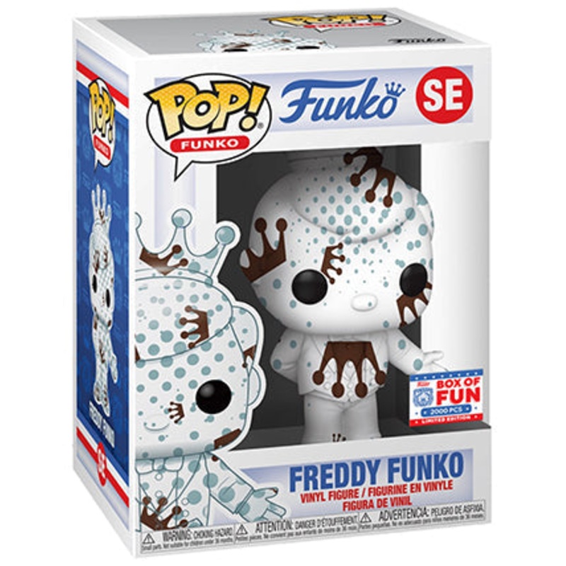 Freddy Funko (White & Brown w/ Dots, Artist Series) SE - 2021 Fundays Games Funko Fundays Box of Fun/2000 Made