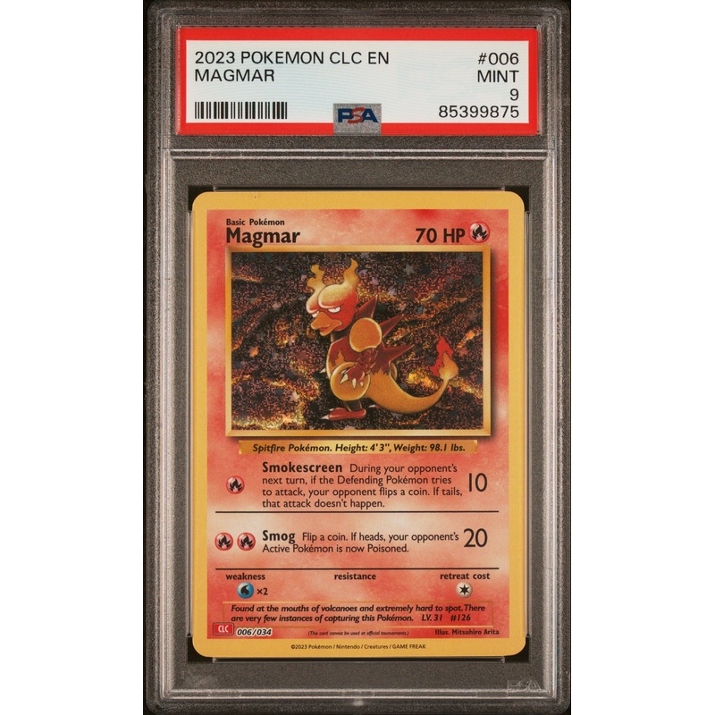 2023 POKEMON CLASSIC CHARIZARD & HO-OH ex DECK MAGMAR #6 PSA 9