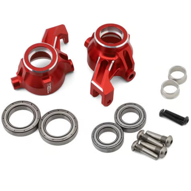 Treal Hobby Front Steering Knuckles for Traxxas Maxx (2) Red
