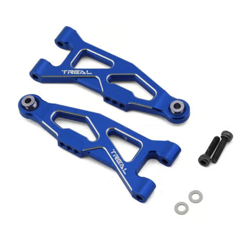 Treal Hobby Arrma Typhon/Granite Grom 7075 Aluminum Front Lower Arm Set Blue