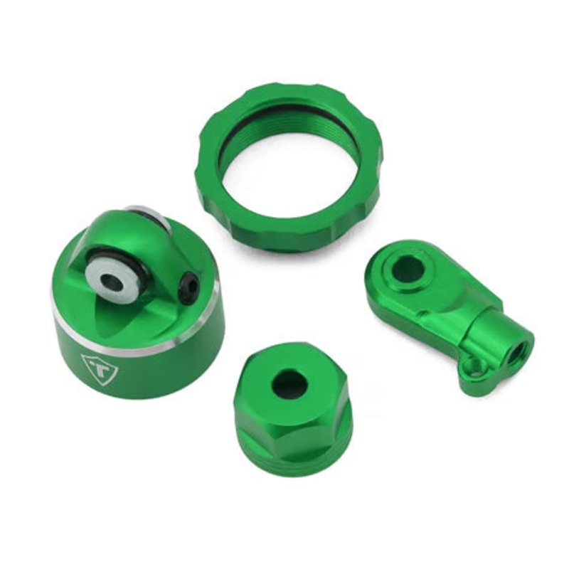 Treal Hobby Losi Promoto MX CNC Aluminum Shock Cap With Bottom Retainer Set Green