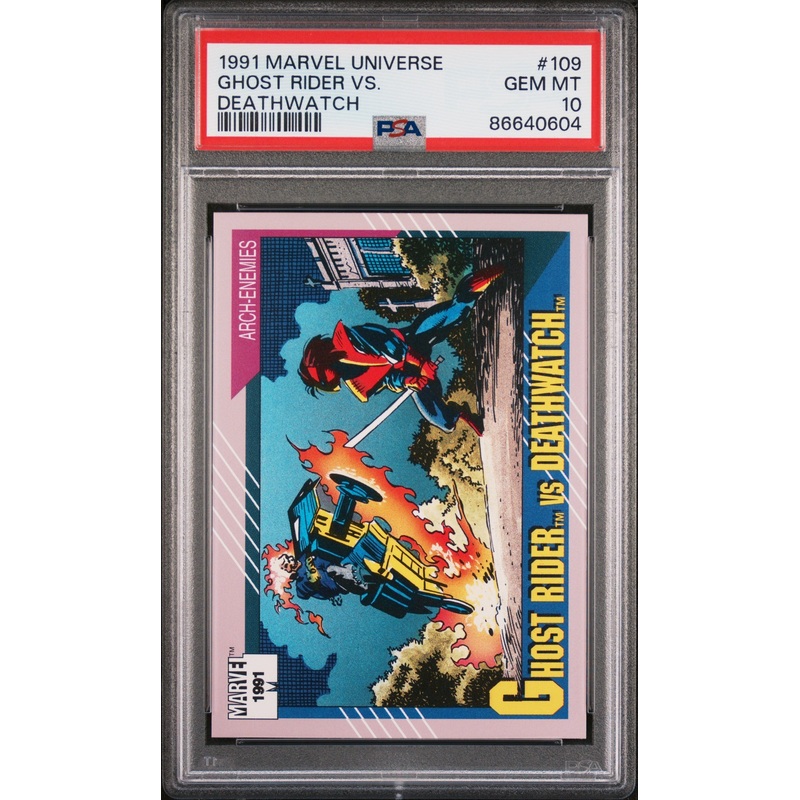 1991 MARVEL UNIVERSE GHOST RIDER VS. DEATHWATCH #109 - PSA 10