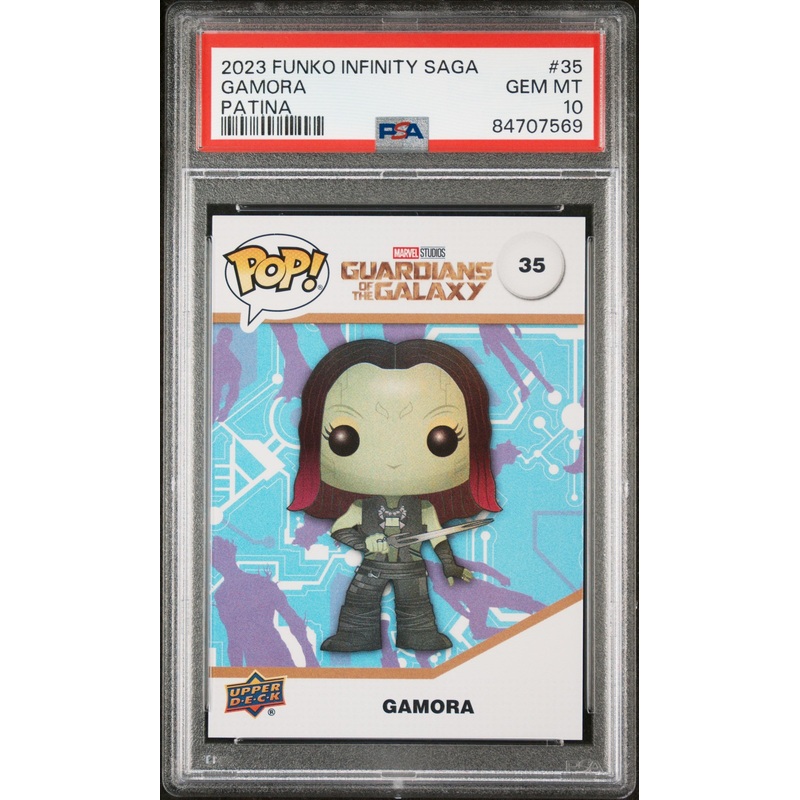 2023 UPPER DECK FUNKO POP MARVEL GAMORA PATINA #35 PSA 10