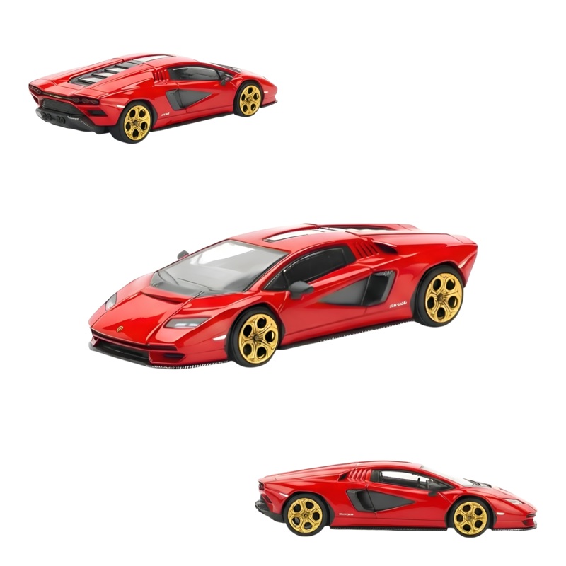 PopRace Lamborghini Countach LPI-800 Rosso 1:64