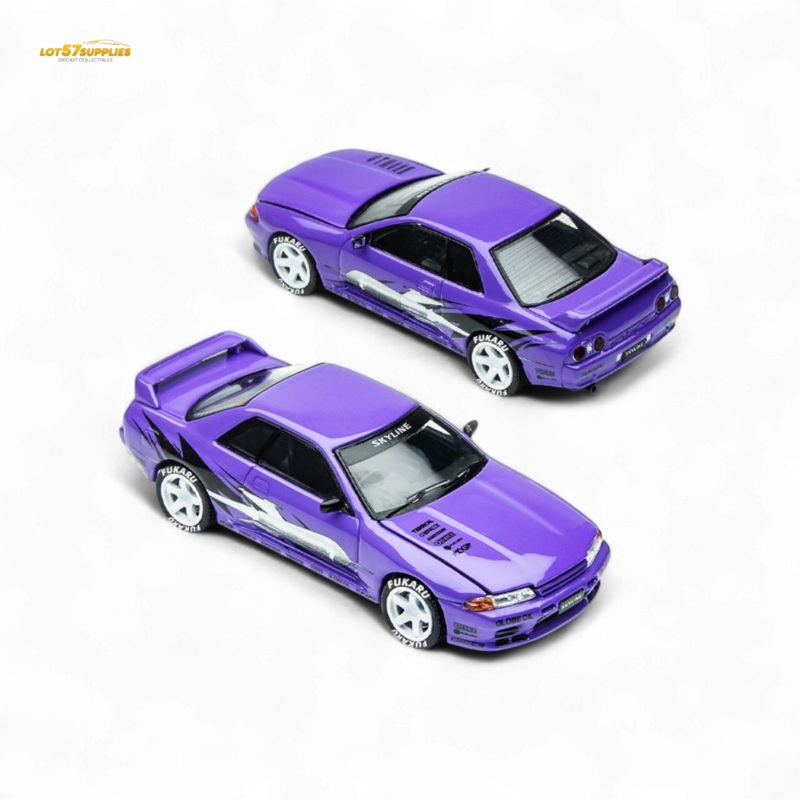 (Pre-Order) TimeMicro Skyline GT-R R32 Los Santos Drift Purple 1:64