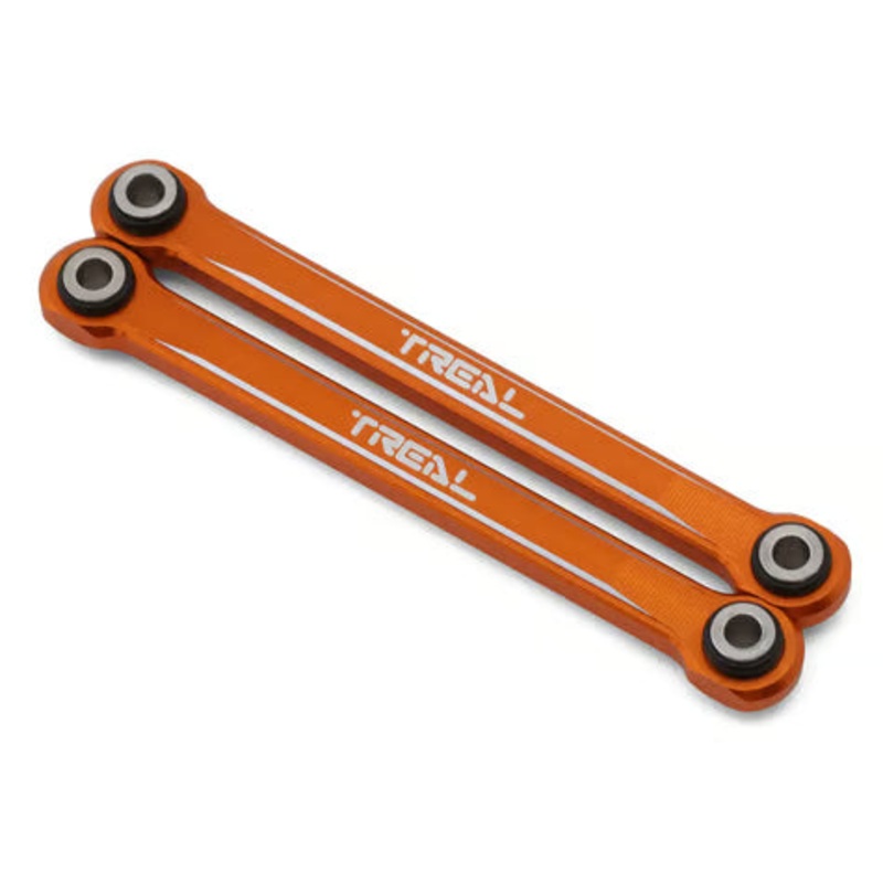 Treal Hobby Aluminum Front Steering Links for Traxxas Mini Maxx (2) Orange