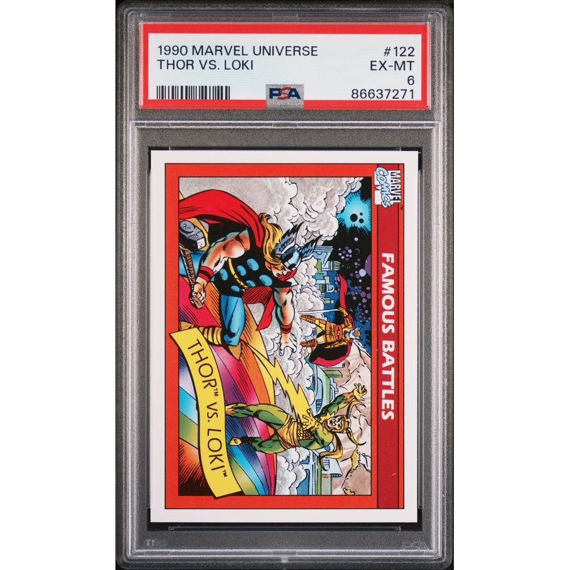 1990 MARVEL UNIVERSE THOR VS. LOKI #122 - PSA 6
