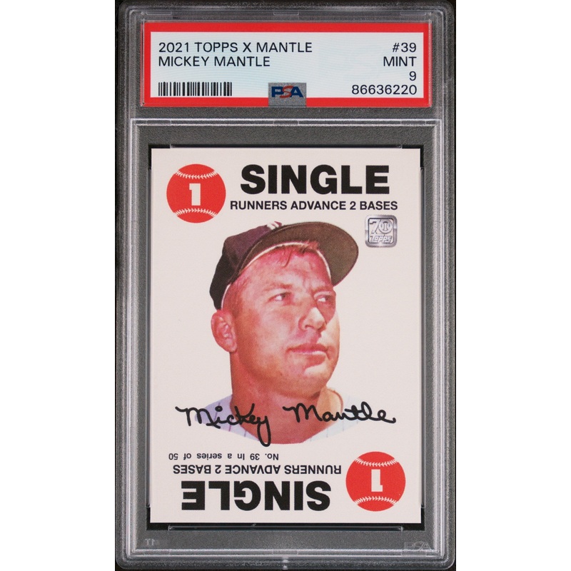 2021 TOPPS X MICKEY MANTLE COLLECTION #39 - PSA 9
