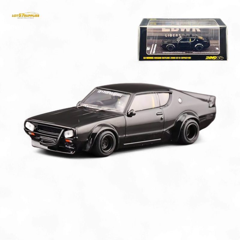 Inno64 Nissan Skyline 2000 GT-R KPGC110 Kenmeri Black 1:64