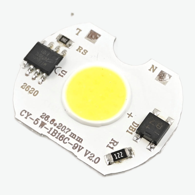 5W LED 220V AC chip - High Power Cool White Round COB Light 300mA