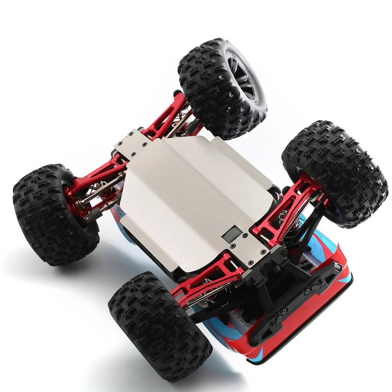 Stainless Steel Skid Plate Chassis Armor Gearbox Protector For 1/16 MJX 16207 16208 16209 16210 RC Car Upgrade Parts