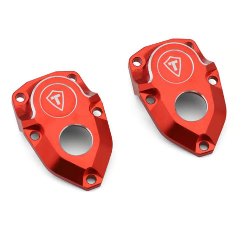 Treal Hobby Vanquish VRD/VS4-10 Aluminum Front Portal Covers (2) Red