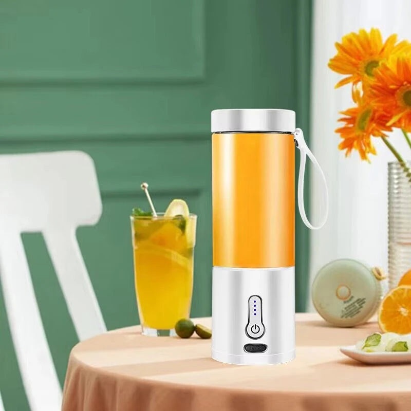 530ML Powerful Portable Blender for Smoothies Shakes USB Rechargeable Food Processor Fruit Mixer Machine Mini Juicer Blender Cup Black