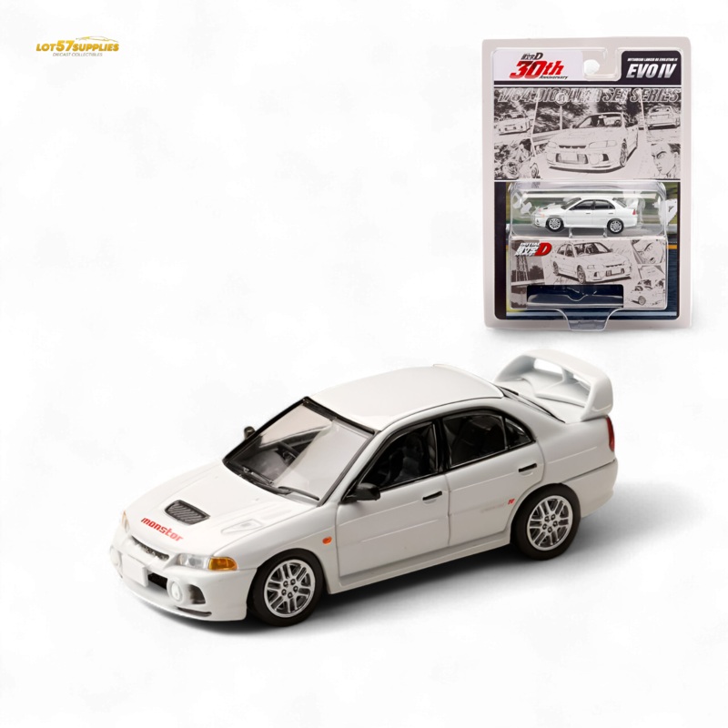 Hobby Japan Mitsubishi Lancer Evolution IV White 1:64