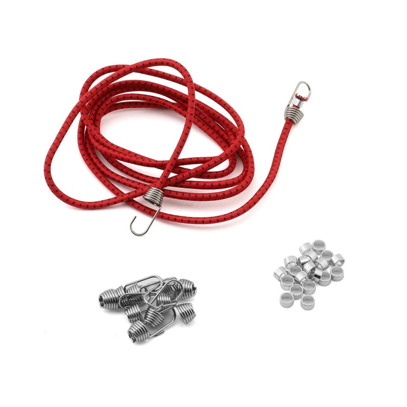 Hot Racing ACC468K12 1/10 Bungee Cord Kit (Red/Black)