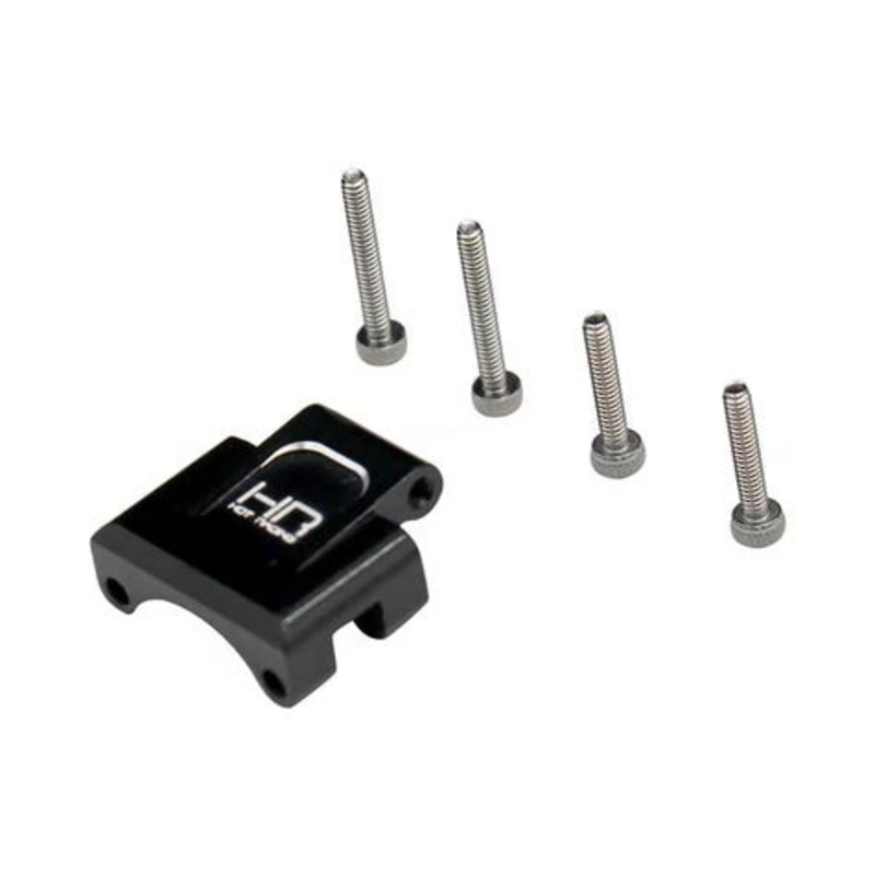 Hot Racing HRASXTF09U01 Axial SCX24 Aluminum Rear Axle Truss Upper Link Mount (Black)