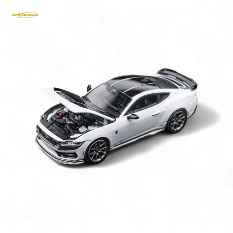 DCM Mustang Dark Horse Crystal White 1:64