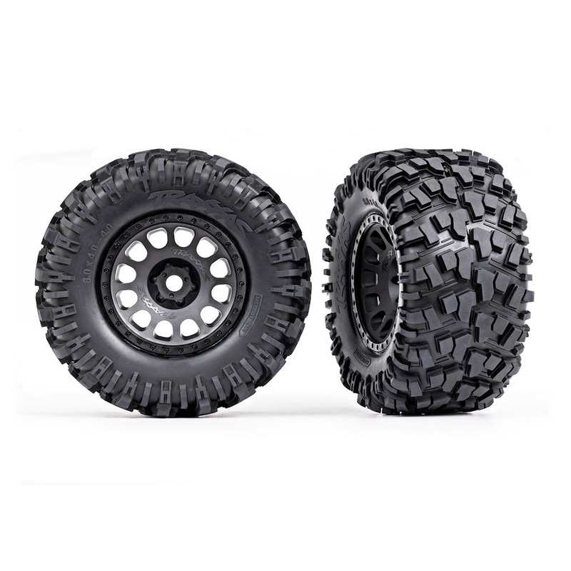 Traxxas 7875 XRT Matte Black Wheels w/ Maxx AT Tires (2)
