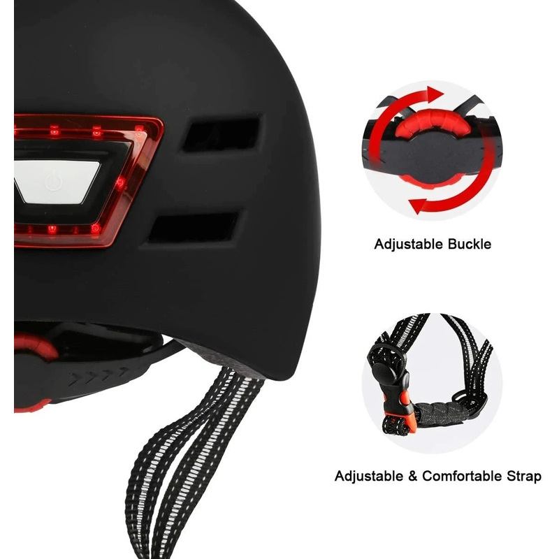 Ultralight Cycling Helmet Bicycle Helmet Electric Scooter Helmet Smart Tail Light Bike for Bicycle Cycling Rock Roller Skating